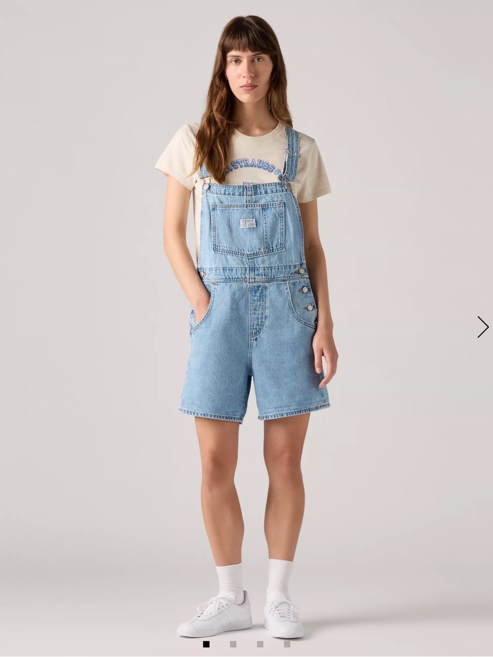 Levi’s Vintage Lightweight Denim Shortalls, L, Color: I Will - Medium Wash, NWT